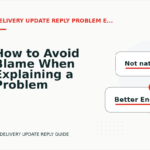 How to Avoid Blame When Explaining a Problem in Delivery Update Reply English