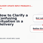 How to Clarify a Confusing Situation in a Delivery Update Reply
