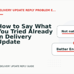 How to Say What You Tried Already in Delivery Update Reply English