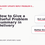 How to Give a Useful Problem Summary in Delivery Update Reply English