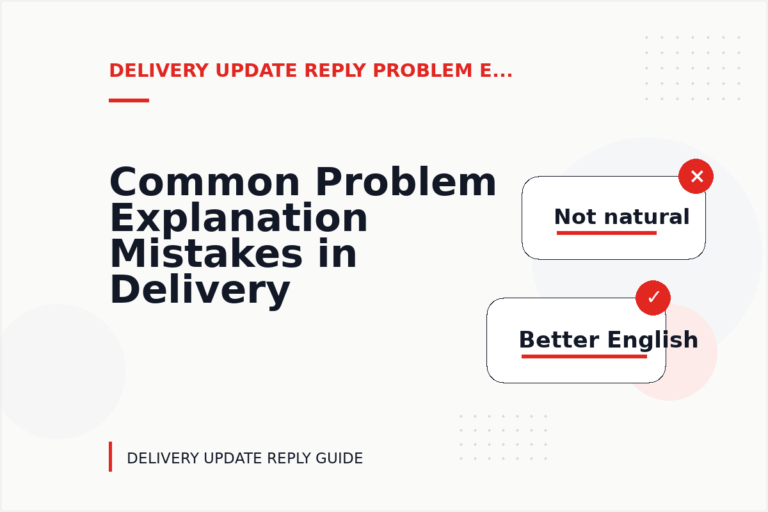 Common Problem Explanation Mistakes in Delivery Update Reply English Common Problem Explanation Mistakes in Delivery Update Reply English
