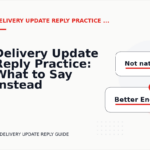 Delivery Update Reply Practice: What to Say Instead