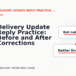 Delivery Update Reply Practice: Before and After Corrections