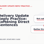 Delivery Update Reply Practice: Softening Direct Sentences
